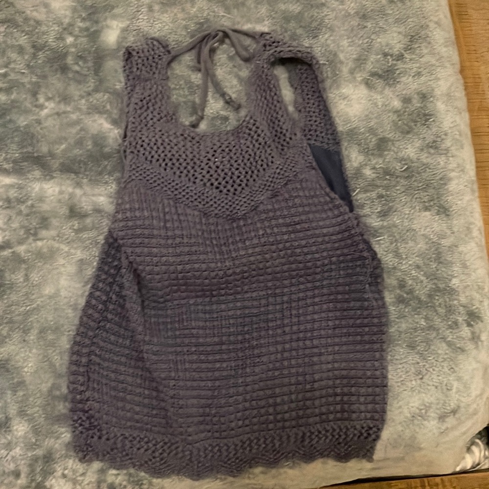Blue Knit Top